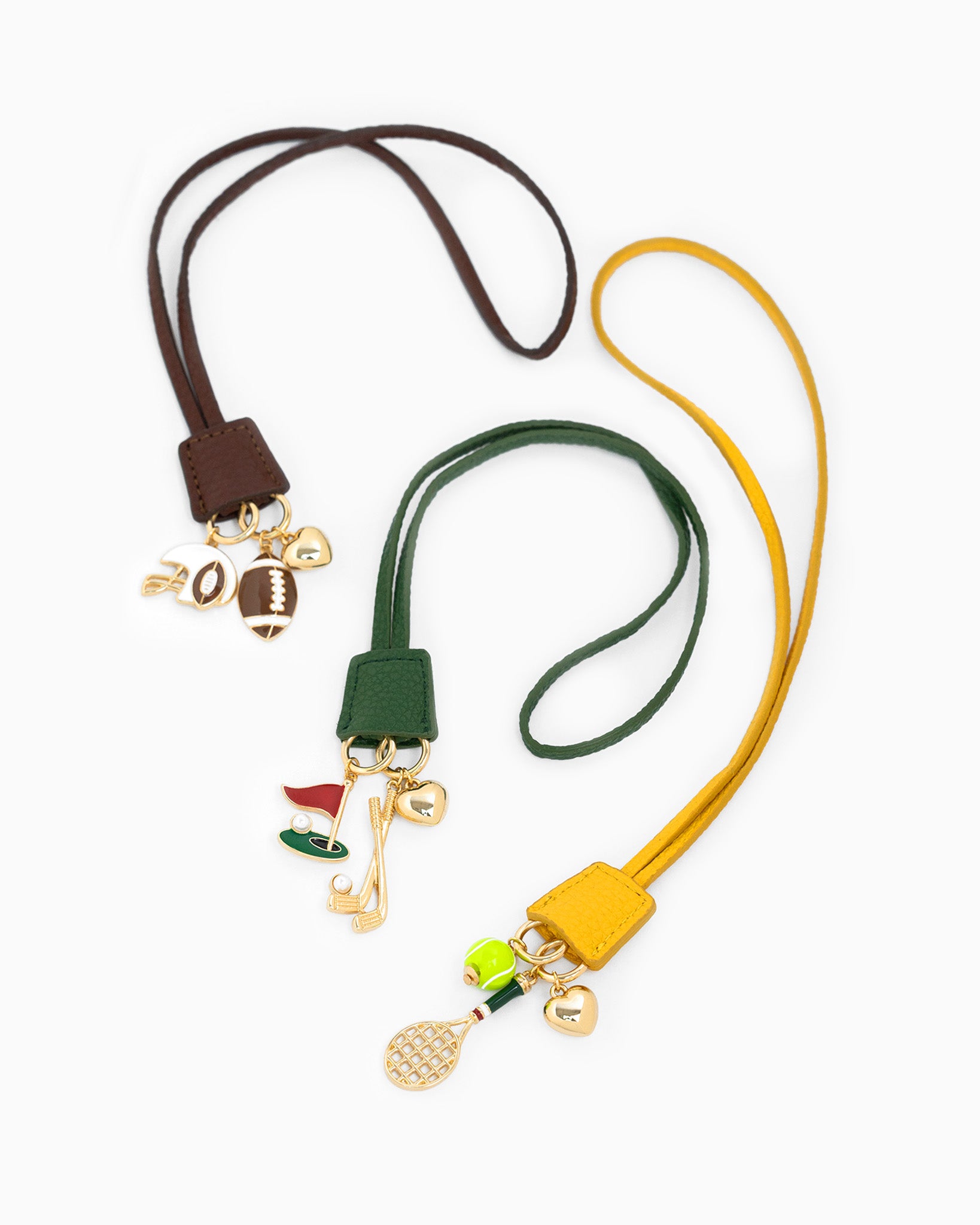 Gameday Football Leather Clochette Bag Charm